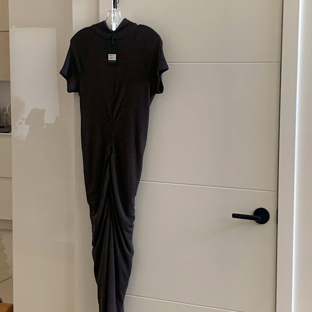 Bodycon dress, mid calf length includes spaghetti strap slip dress